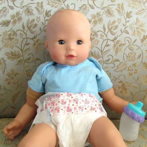 GOTZ BABY DOLL w COWBOY HAT, FLANNEL PJs, ACCESSORIES -  POTTERY BARN KIDS - Picture 3 of 15